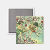  Valentijnsdag Victoriaans Cupids Hartboom Magneet (Voorkant / Achterkant)