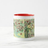 Valentijnsdag Victoriaans Cupids Hartboom Mok (Midden)