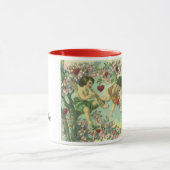 Valentijnsdag Victoriaans Cupids Hartboom Mok (Midden)