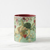 Valentijnsdag Victoriaans Cupids Hartboom Mok (Midden)