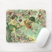  Valentijnsdag Victoriaans Cupids Hartboom Muismat (Met muis)