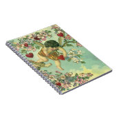 Valentijnsdag Victoriaans Cupids Hartboom Notitieboek (Rechterzijde)