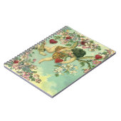 Valentijnsdag Victoriaans Cupids Hartboom Notitieboek (Linkerzijde)