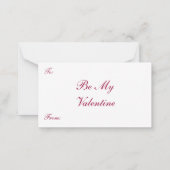  Valentijnsdag Victoriaans Cupids Hartboom Notitiekaartje (Achterkant)