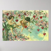  Valentijnsdag Victoriaans Cupids Hartboom Poster (Voorkant)
