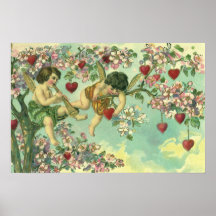 Valentijnsdag Victoriaans Cupids Hartboom