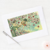 Valentijnsdag Victoriaans Cupids Hartboom Rechthoekige Sticker (Envelop)