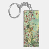 Valentijnsdag Victoriaans Cupids Hartboom Sleutelhanger (Voorkant Links)