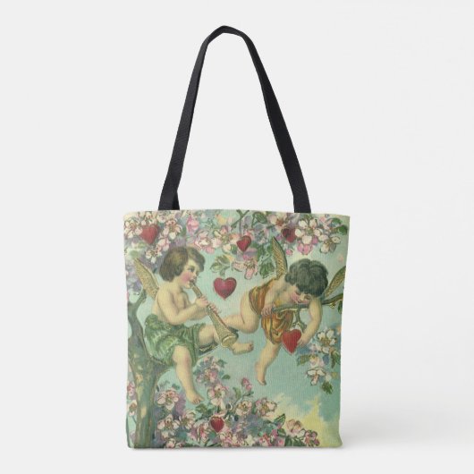  Valentijnsdag Victoriaans Cupids Hartboom Tote Bag (Achterkant)