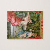  Valentijnsdag, Victoriaans dame met Cherub Legpuzzel (Horizontaal)