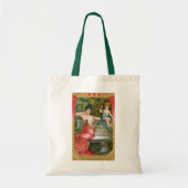  Valentijnsdag, Victoriaans dame met Cherub Tote Bag (Voorkant)