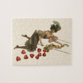 Valentijnsdag, Victoriaans dame op een schommel Legpuzzel (Horizontaal)