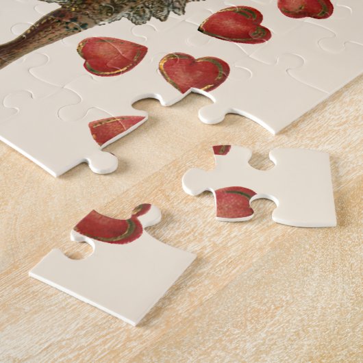  Valentijnsdag, Victoriaans dame op een schommel Legpuzzel (Zijkant)