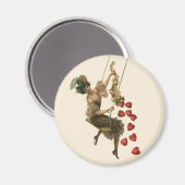  Valentijnsdag, Victoriaans dame op een schommel Magneet (Voorkant / Achterkant)