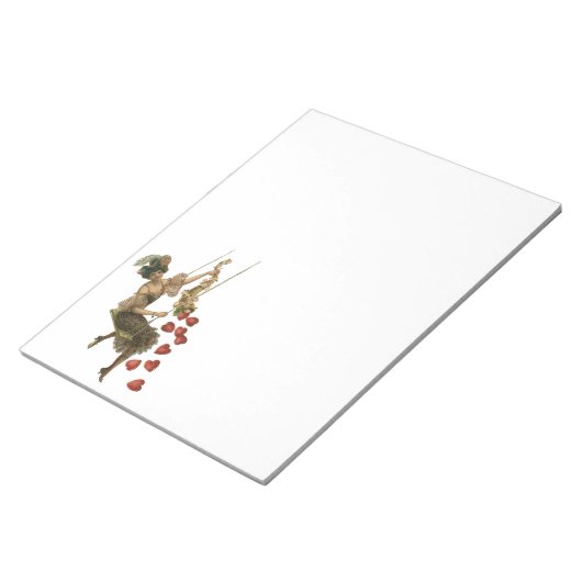  Valentijnsdag, Victoriaans dame op een schommel Notitieblok (Schuin)