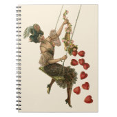  Valentijnsdag, Victoriaans dame op een schommel Notitieboek (Voorkant)