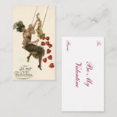  Valentijnsdag, Victoriaans dame op een schommel Notitiekaartje (Voorkant / Achterkant)