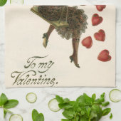  Valentijnsdag, Victoriaans dame op een schommel Theedoek (Gevouwen)