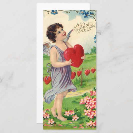 Valentijnsdag, Victoriaans Engel met Hart (Voorkant / Achterkant)