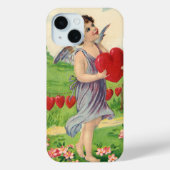 Valentijnsdag, Victoriaans Engel met Hart Case-Mate iPhone Case (Achterkant)