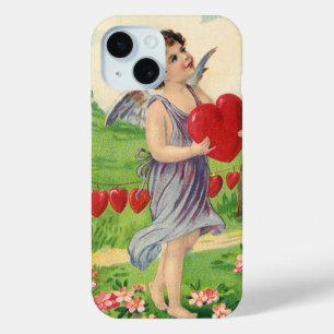Valentijnsdag, Victoriaans Engel met Hart iPhone 15 Case
