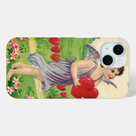 Valentijnsdag, Victoriaans Engel met Hart Case-Mate iPhone Case (Achterkant (horizontaal))