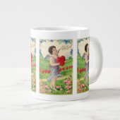 Valentijnsdag, Victoriaans Engel met Hart Grote Koffiekop (Voorkant rechts)