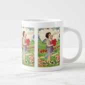 Valentijnsdag, Victoriaans Engel met Hart Grote Koffiekop (Rechts)