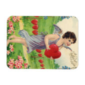 Valentijnsdag, Victoriaans Engel met Hart Magneet (Horizontaal)