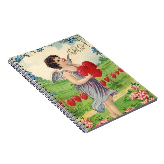  Valentijnsdag, Victoriaans Engel met Hart Notitieboek (Rechterzijde)