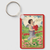 Valentijnsdag, Victoriaans Engel met Hart Sleutelhanger (Voorkant)