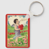 Valentijnsdag, Victoriaans Engel met Hart Sleutelhanger (Achterkant)