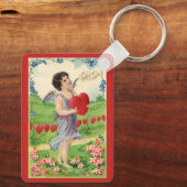  Valentijnsdag, Victoriaans Engel met Hart Sleutelhanger (Achterkant)