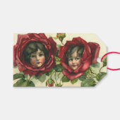 Valentijnsdag, Victoriaans gezichten in Rozen Cadeaulabel (Voorkant (Horizontaal))