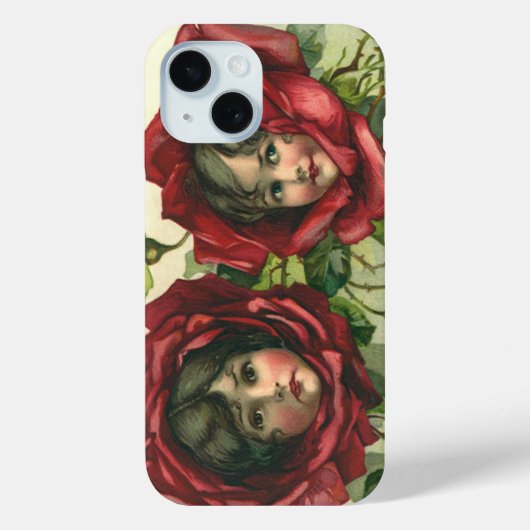 Valentijnsdag, Victoriaans gezichten in Rozen Case-Mate iPhone Case (Achterkant)