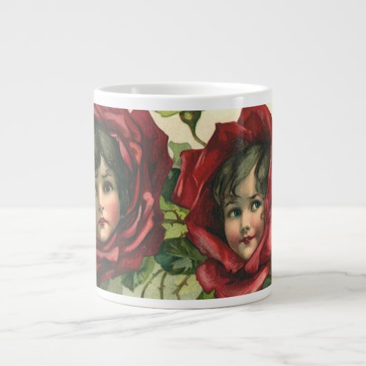  Valentijnsdag, Victoriaans gezichten in Rozen Grote Koffiekop (Voorkant)