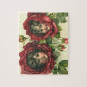  Valentijnsdag, Victoriaans gezichten in Rozen Legpuzzel (Verticaal)