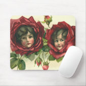 Valentijnsdag, Victoriaans gezichten in Rozen Muismat (Met muis)