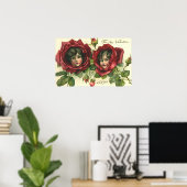 Valentijnsdag, Victoriaans gezichten in Rozen Poster (Thuiskantoor)