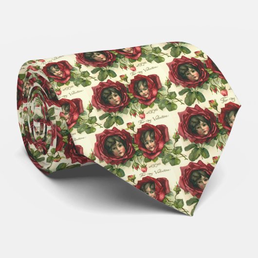  Valentijnsdag, Victoriaans gezichten in Rozen Stropdas (Opgerold)