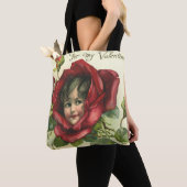  Valentijnsdag, Victoriaans gezichten in Rozen Tote Bag (Dichtbij)