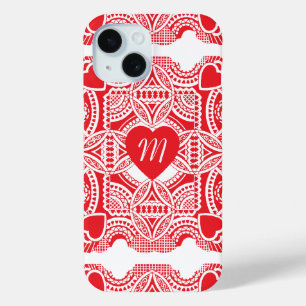 Valentijnsdag, Victoriaans harten sterven gesnede iPhone 15 Case