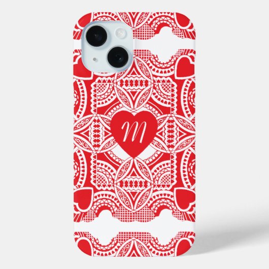 Valentijnsdag, Victoriaans harten sterven gesnede Case-Mate iPhone Case (Achterkant)