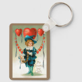  Valentijnsdag, Victoriaans Jongen met Harten Sleutelhanger (Achterkant)