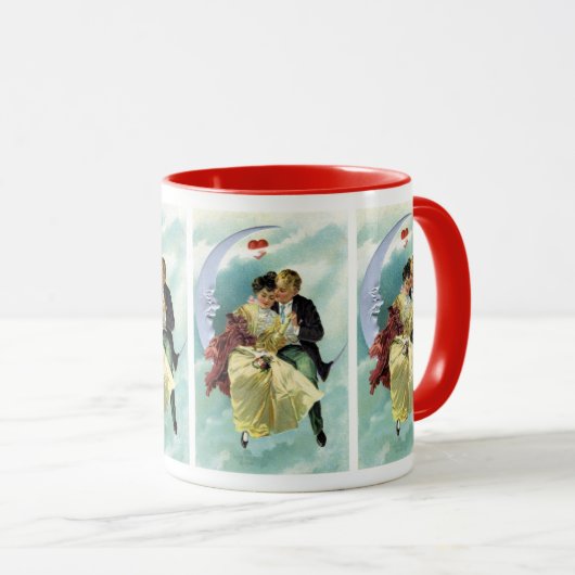  Valentijnsdag Victoriaans liefde en Romance Mok (Voorkant rechts)