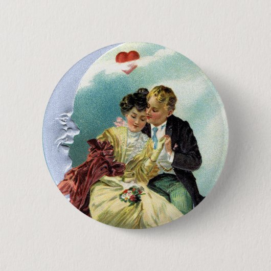  Valentijnsdag Victoriaans liefde en Romance Ronde Button 5,7 Cm (Voorkant)