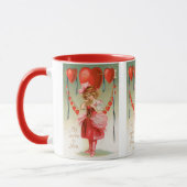  Valentijnsdag, Victoriaans meisje met hart Mok (Links)