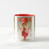  Valentijnsdag, Victoriaans meisje met hart Mok (Midden)