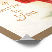  Valentijnsdag, Victoriaans meisje met hart Poster (Hoek)