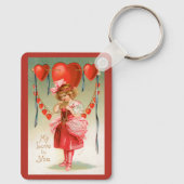 Valentijnsdag, Victoriaans meisje met hart Sleutelhanger (Achterkant)